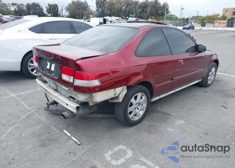 2000 Honda Civic Ex from USA, damaged, VIN 1HGEJ8244YL030308